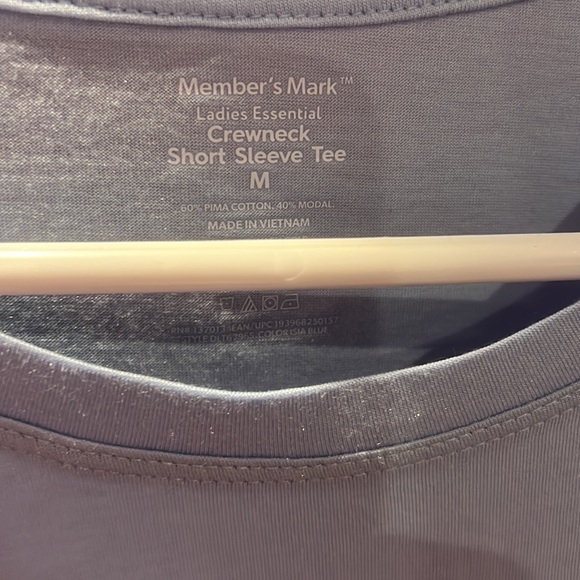 Women’s size medium blue crew neck top nwt members mark - Picture 3 of 4